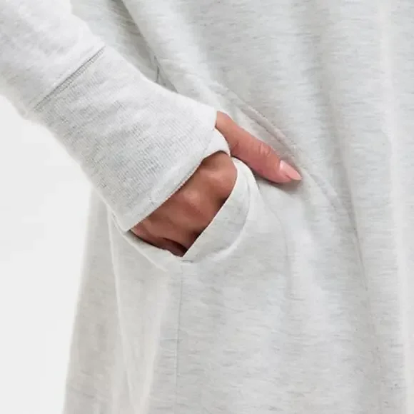 Athleta Pranayama Restore Wrap light heather gray sz L - Picture 3 of 9